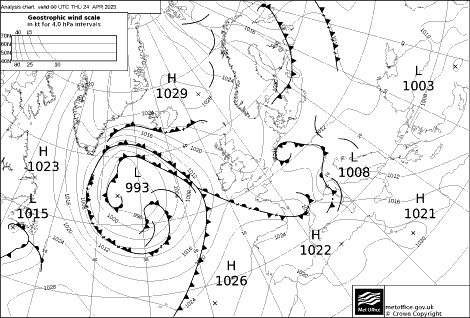 North Atlantic Weather Charts